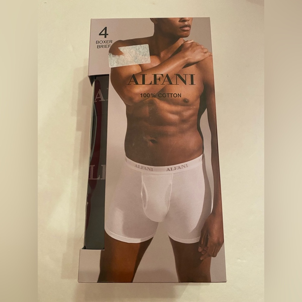 Alfani Men’s 4 Pack Boxer Briefs in Black Size‎ XXL 41-43 NWT